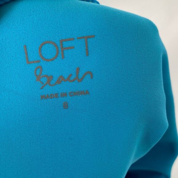 LOFT BEACH Eyelet Flounce Embroidered Off Shoulder Ruffle One Piece Swimsuit - Picture 7 of 9